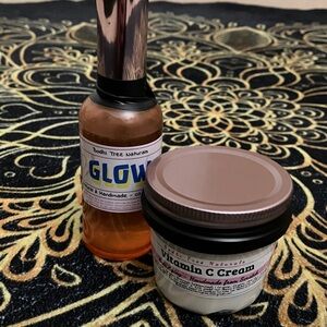 Vitamin C Brightening Glow Toner Face Cream Bundle, all natural oils, NEW sealed